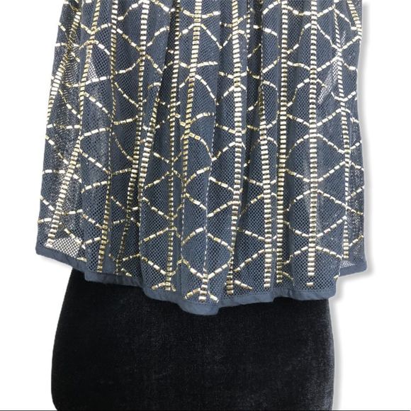 Free People Atlantis Metallic Embellished Grey Swing Crop Tank Size XS - Picture 8 of 16